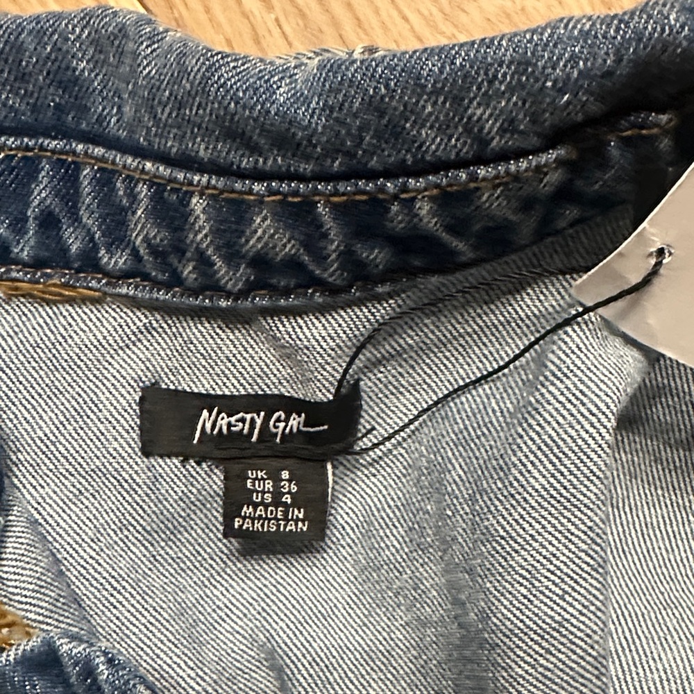Nasty Gal Blue Denim Jumpsuit - Picture 2 of 4